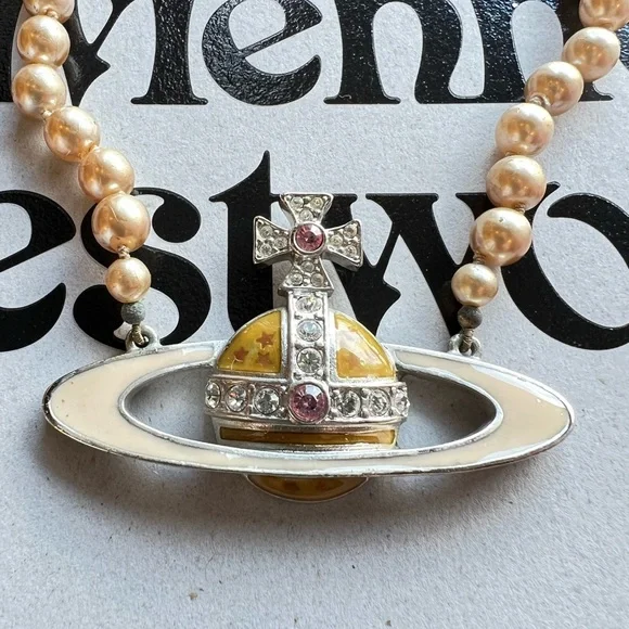 【Vivienne Westwood】Calista faux pearl necklace VIVIENNE WESTWOOD Calista Faux Pearl Long Necklace Vivienne
